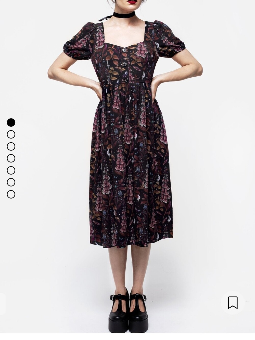 Disturbia Foxglove Button Detail Midi Dress NWT US 12